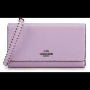 COACH Phone Crossbody Wallet Leather - Lily Purple